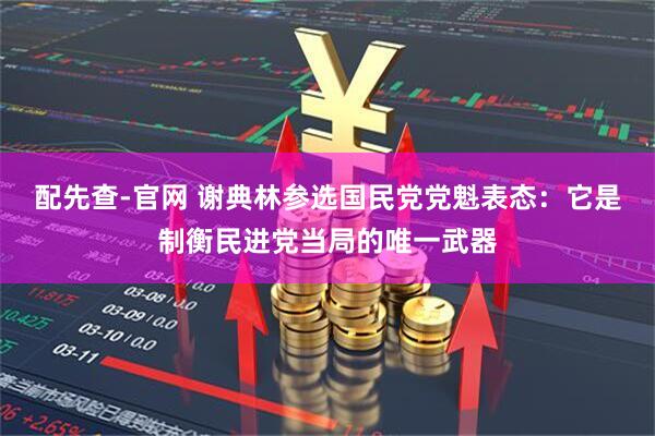 配先查-官网 谢典林参选国民党党魁表态：它是制衡民进党当局的唯一武器